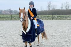 Nynke Vissers Limburg Kampioen springen klasse AB 70 m met Adéle